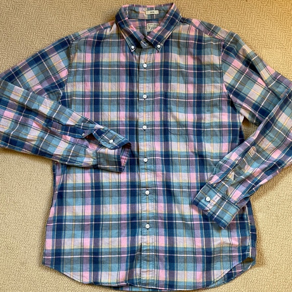 J. Crew Other - EUC/NWOT J Crew plaid Slim Fit  button down Size L